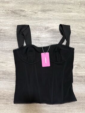 Edikted Black Bustier Top